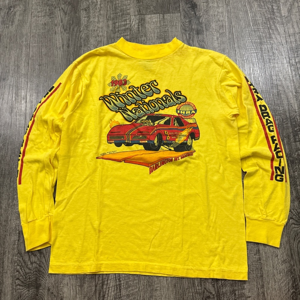 Vintage 1983 Winter Nationals IHRA Hot Rod Racing Long Sleeve Tee T Shirt